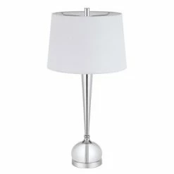 30" Metal/Crystal Table Lamp Set Brushed Steel - Cal Lighting -Desk Lamps sales shop unnamed file 3252