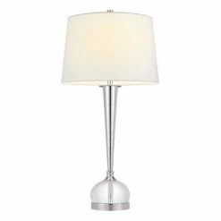 30" Metal/Crystal Table Lamp Set Brushed Steel - Cal Lighting -Desk Lamps sales shop unnamed file 3253
