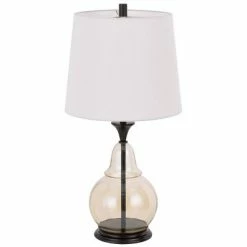 28" Glass Contemporary Table Lamp Bronze - Cal Lighting