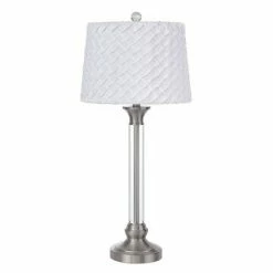 32" Metal/Crystal Contemporary Table Lamp Brushed Steel - Cal Lighting 6 32" Metal/Crystal Contemporary Table Lamp Brushed Steel - Cal Lighting -Desk Lamps sales shop unnamed file 3285