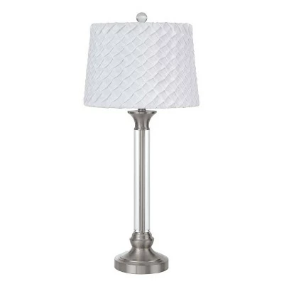 32" Metal/Crystal Contemporary Table Lamp Brushed Steel - Cal Lighting 3 32" Metal/Crystal Contemporary Table Lamp Brushed Steel - Cal Lighting - Image 3