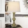 25.5" Metal Alcoy Table Lamp with Taper Drum Hardback Shade Antique Brass - Cal Lighting