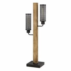 32" Wood/Metal Contemporary Table Lamp Light Oak - Cal Lighting