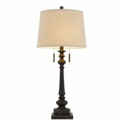 31.5" Resin Traditional Table Lamp Rustic Iron - Cal Lighting