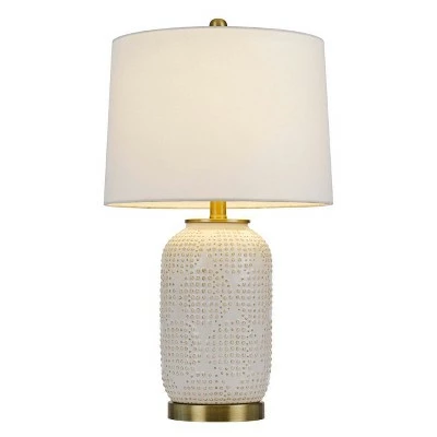 24" Ceramic Contemporary Table Lamp Ivory - Cal Lighting 1 24" Ceramic Contemporary Table Lamp Ivory - Cal Lighting