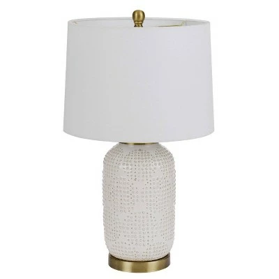 24" Ceramic Contemporary Table Lamp Ivory - Cal Lighting 2 24" Ceramic Contemporary Table Lamp Ivory - Cal Lighting - Image 2