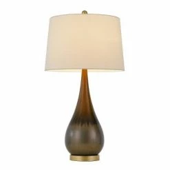 30" Metal Contemporary Table Lamp Taupe - Cal Lighting -Desk Lamps sales shop unnamed file 3356
