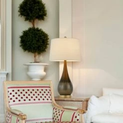 30" Metal Contemporary Table Lamp Taupe - Cal Lighting -Desk Lamps sales shop unnamed file 3357