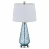 27" Glass Contemporary Table Lamp Blue - Cal Lighting