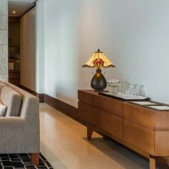 19.5" Resin Transitional Table Lamp with Tiffany Glass Shade - Cal Lighting -Desk Lamps sales shop unnamed file 3376