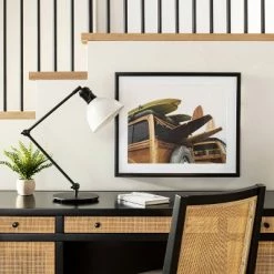 Threshold Designed W/Studio McGee Metal Dome Desk Lamp (Includes LED Light Bulb) Black - Threshold™ designed with Studio McGee
