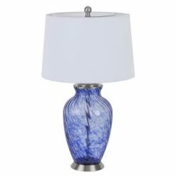 28" Glass Contemporary Table Lamp Blue - Cal Lighting 7 28" Glass Contemporary Table Lamp Blue - Cal Lighting -Desk Lamps sales shop unnamed file 3420