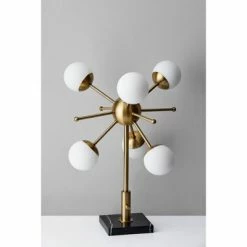 LED Doppler Table Lamp Antique Brass (Includes LED Light Bulb) - Adesso -Desk Lamps sales shop unnamed file 3490
