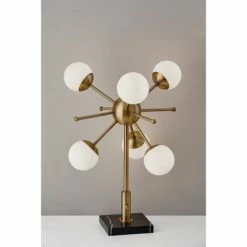 LED Doppler Table Lamp Antique Brass (Includes LED Light Bulb) - Adesso -Desk Lamps sales shop unnamed file 3491