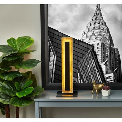 Hayden LED Table Lamp with Gold Foil (Includes LED Light Bulb) Black - Adesso 1 Hayden LED Table Lamp with Gold Foil (Includes LED Light Bulb) Black - Adesso