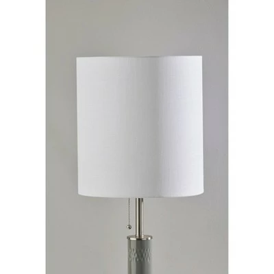 Vanessa Table Lamp Brushed Steel with Textured Ceramic Gray - Adesso 2 Vanessa Table Lamp Brushed Steel with Textured Ceramic Gray - Adesso - Image 2