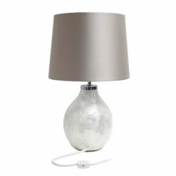 1-Light Table Lamp with Fabric Shade White - Simple Designs 6 1-Light Table Lamp with Fabric Shade White - Simple Designs -Desk Lamps sales shop unnamed file 3519