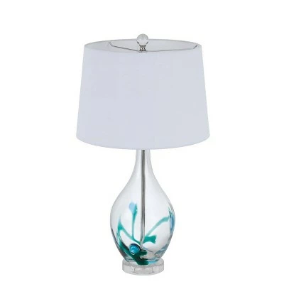 27" Glass Contemporary Table Lamp Turquoise - Cal Lighting 3 27" Glass Contemporary Table Lamp Turquoise - Cal Lighting - Image 3