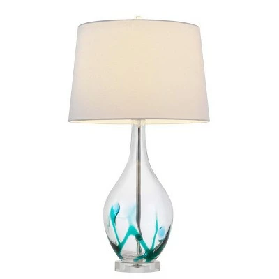 27" Glass Contemporary Table Lamp Turquoise - Cal Lighting 4 27" Glass Contemporary Table Lamp Turquoise - Cal Lighting - Image 4