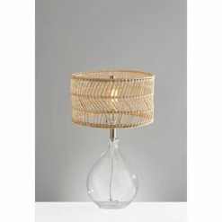 Cuba Teardrop Table Lamp (Includes Light Bulb) Clear/Natural - Adesso