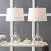 JONATHAN Y 28.5" (Set of 2) Bette Glass Teardrop Table Lamp (Includes LED Light Bulb) - JONATHAN Y Aqua