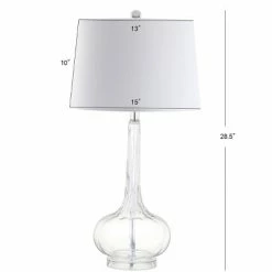 JONATHAN Y 28.5" (Set of 2) Bette Glass Teardrop Table Lamp (Includes LED Light Bulb) - JONATHAN Y Aqua -Desk Lamps sales shop unnamed file 3593