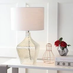 JONATHAN Y 26" Glass Jane Table Lamp (Includes LED Light Bulb) Clear - JONATHAN Y
