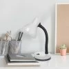 Basic Metal Desk Lamp with Flexible Hose Neck White - Simple Designs