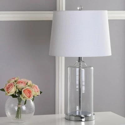 JONATHAN Y 25" Glass Walsh Table Lamp (Includes LED Light Bulb) Clear - JONATHAN Y 2 JONATHAN Y 25" Glass Walsh Table Lamp (Includes LED Light Bulb) Clear - JONATHAN Y - Image 2