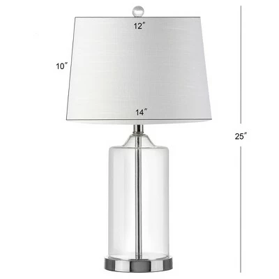JONATHAN Y 25" Glass Walsh Table Lamp (Includes LED Light Bulb) Clear - JONATHAN Y 3 JONATHAN Y 25" Glass Walsh Table Lamp (Includes LED Light Bulb) Clear - JONATHAN Y - Image 3