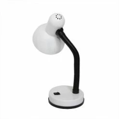 Basic Metal Desk Lamp with Flexible Hose Neck White - Simple Designs -Desk Lamps sales shop unnamed file 363