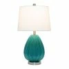 Pleated Table Lamp with Fabric Shade Teal - Lalia Home