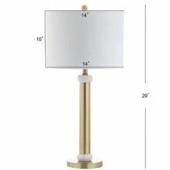 JONATHAN Y Metal/Marble Gregory Table Lamp (Includes LED Light Bulb) Gold - JONATHAN Y -Desk Lamps sales shop unnamed file 3645