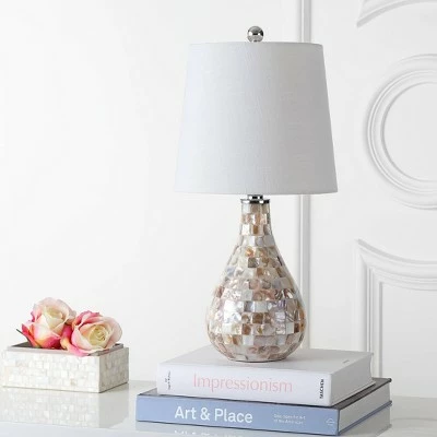 JONATHAN Y 20.5" Mona Mini Table Lamp (Includes Energy Efficient Light Bulb) - JONATHAN Y Ivory 2 JONATHAN Y 20.5" Mona Mini Table Lamp (Includes Energy Efficient Light Bulb) - JONATHAN Y Ivory - Image 2