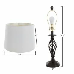 Set of 2 Table Lamps Spiral Cage Design (Includes LED Light Bulb) - Yorkshire Home