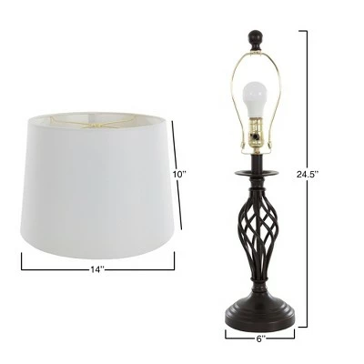 Set of 2 Table Lamps Spiral Cage Design (Includes LED Light Bulb) - Yorkshire Home 1 Set of 2 Table Lamps Spiral Cage Design (Includes LED Light Bulb) - Yorkshire Home