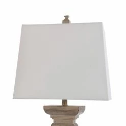 Square Candlestick Moulded Table Lamp Gold - StyleCraft