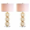(Set of 2) 29" Annistyn Table Lamp Brass Gold (Includes LED Light Bulb) - Safavieh