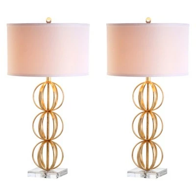 (Set of 2) 29" Annistyn Table Lamp Brass Gold (Includes LED Light Bulb) - Safavieh 1 (Set of 2) 29" Annistyn Table Lamp Brass Gold (Includes LED Light Bulb) - Safavieh