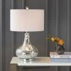 JONATHAN Y 26" Emilia Mirrored Mosaic Table Lamp (Includes LED Light Bulb) Silver - JONATHAN Y