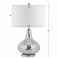 JONATHAN Y 26" Emilia Mirrored Mosaic Table Lamp (Includes LED Light Bulb) Silver - JONATHAN Y 5 JONATHAN Y 26" Emilia Mirrored Mosaic Table Lamp (Includes LED Light Bulb) Silver - JONATHAN Y -Desk Lamps sales shop unnamed file 3716