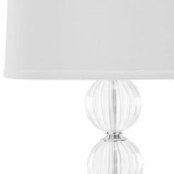 (Set of 2) 31" Amanda Crystal Glass Globe Lamp Clear (Includes CFL Light Bulb) - Safavieh -Desk Lamps sales shop unnamed file 3752