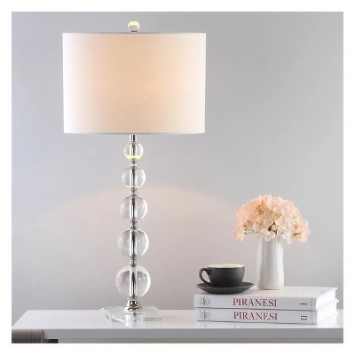 (Set of 2) 29" Liam Stacked Crystal Ball Lamp Clear (Includes CFL Light Bulb) - Safavieh 2 (Set of 2) 29" Liam Stacked Crystal Ball Lamp Clear (Includes CFL Light Bulb) - Safavieh - Image 2