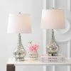 JONATHAN Y 25.5" (Set of 2) Darren Glass Table Lamp (Includes LED Light Bulb) Silver - JONATHAN Y