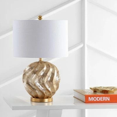 JONATHAN Y 24" Versailles Sphere Sea Shell Table Lamp (Includes LED Light Bulb) Gold - JONATHAN Y 2 JONATHAN Y 24" Versailles Sphere Sea Shell Table Lamp (Includes LED Light Bulb) Gold - JONATHAN Y - Image 2