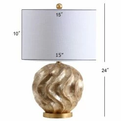 JONATHAN Y 24" Versailles Sphere Sea Shell Table Lamp (Includes LED Light Bulb) Gold - JONATHAN Y 5 JONATHAN Y 24" Versailles Sphere Sea Shell Table Lamp (Includes LED Light Bulb) Gold - JONATHAN Y -Desk Lamps sales shop unnamed file 3770