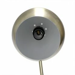 Mid Century Curved Table Lamp with Dome Shade Antique Brass - Lalia Home -Desk Lamps sales shop unnamed file 3780