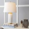 JONATHAN Y 23" Marble Adams Table Lamp (Includes LED Light Bulb) White - JONATHAN Y