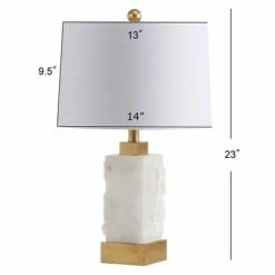 JONATHAN Y 23" Alabaster/Metal Eloise Table Lamp (Includes LED Light Bulb) White - JONATHAN Y 5 JONATHAN Y 23" Alabaster/Metal Eloise Table Lamp (Includes LED Light Bulb) White - JONATHAN Y -Desk Lamps sales shop unnamed file 3793
