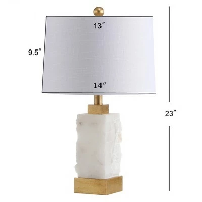 JONATHAN Y 23" Alabaster/Metal Eloise Table Lamp (Includes LED Light Bulb) White - JONATHAN Y 3 JONATHAN Y 23" Alabaster/Metal Eloise Table Lamp (Includes LED Light Bulb) White - JONATHAN Y - Image 3